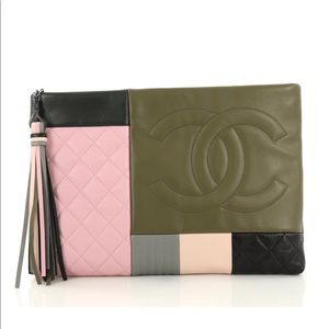 Chanel Color Block Green O Case